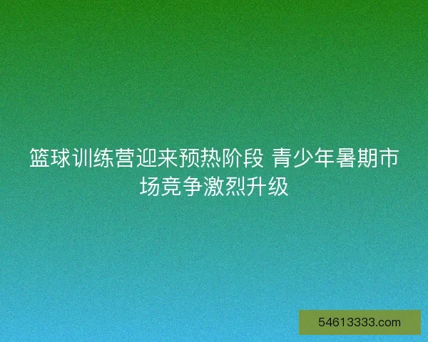 篮球训练营迎来预热阶段 青少年暑期市场竞争激烈升级